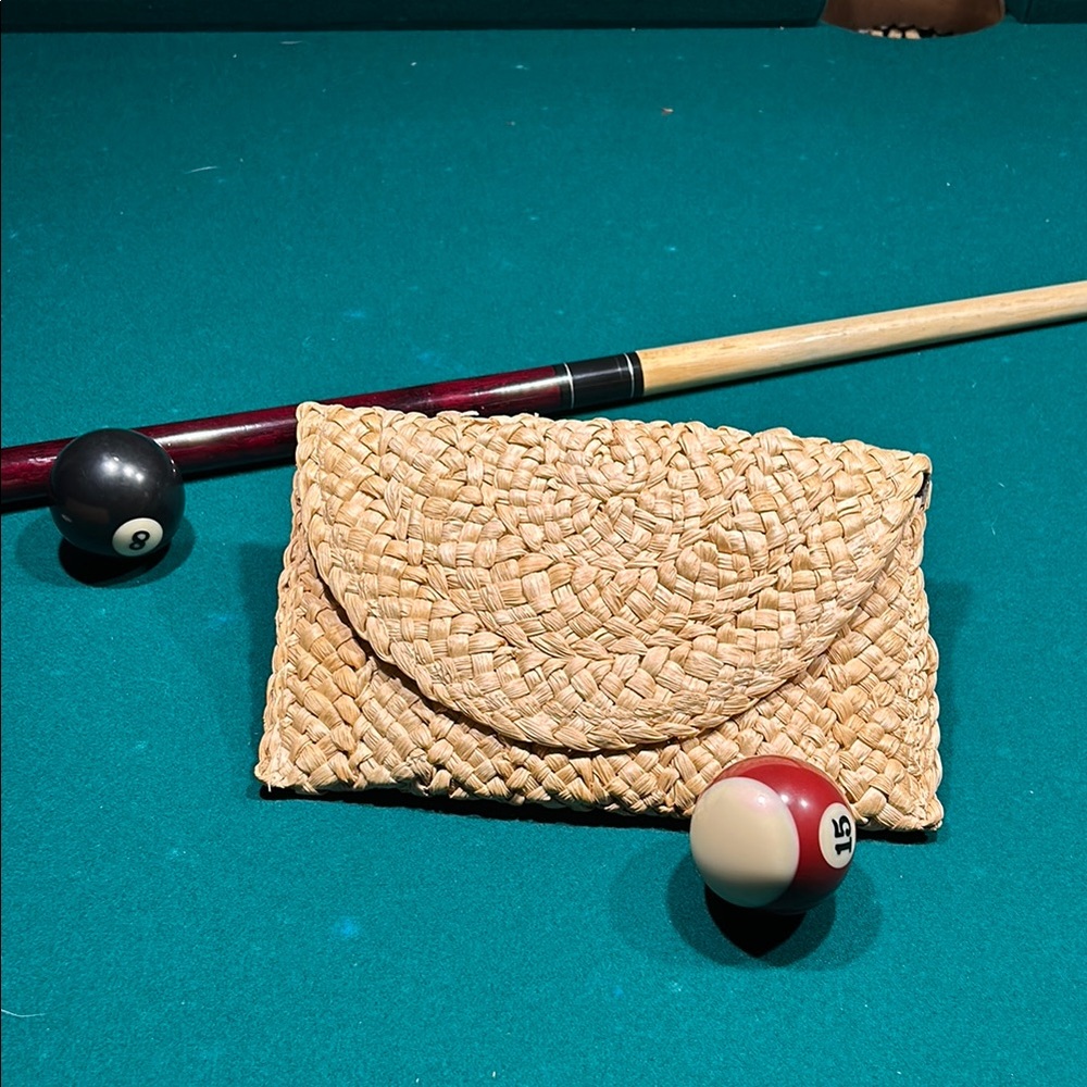 Woven Straw Clutch